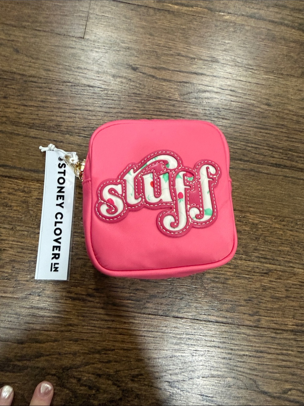 Stoney Clover Lane Pink Keychain Bag Charm